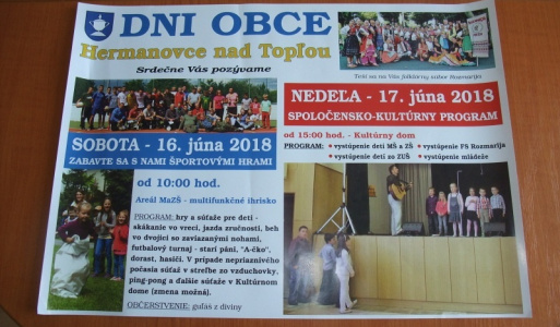 DNI OBCE 16.-17. JÚNA 2018 