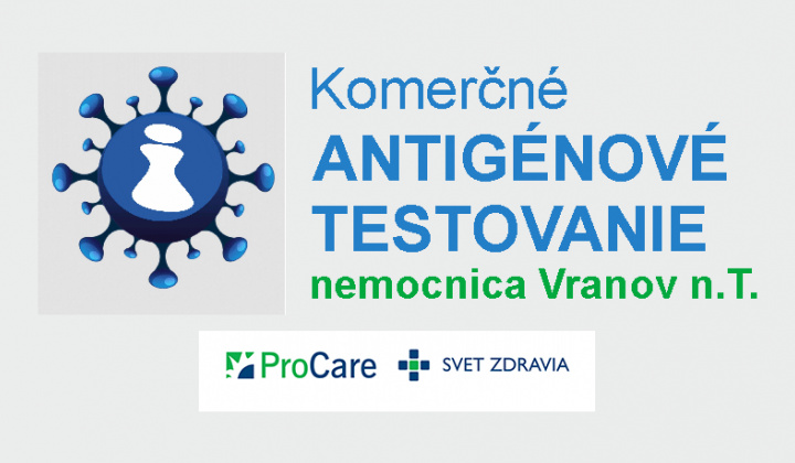 Komerčné antigénové testovanie v nemocnici Vranov n.T.