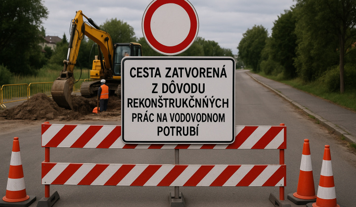 Obmedzenie dopravy a uzatvorená cesta v hornej časti obce na zemplínskej strane