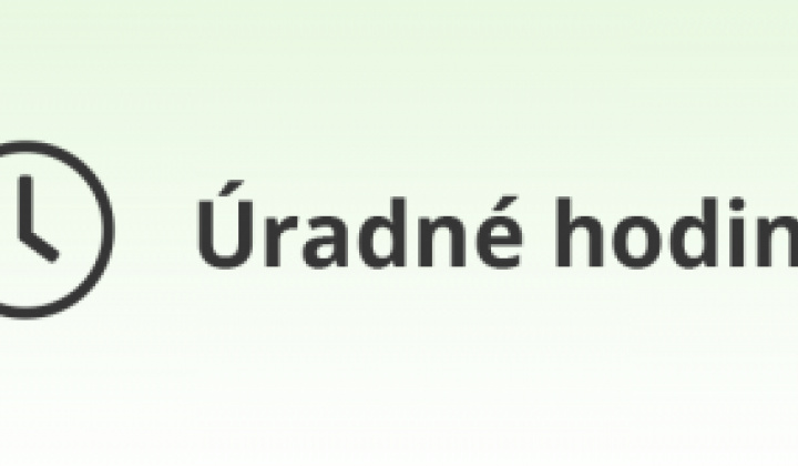 Úradne hodiny počas sviatkov