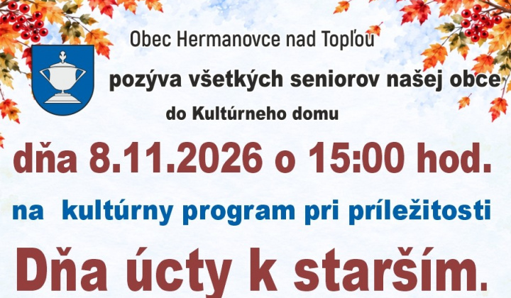 Úcta k starším - Pozvánka